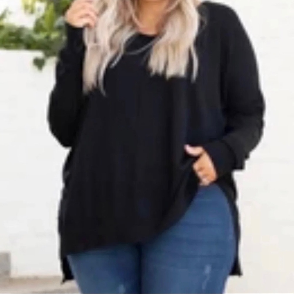 Black sweater 2X plus NEW W/ TAGS oversized slouchy